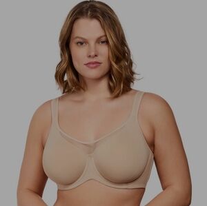 HSIA | Women's Beige Cool Comfort Smoothing Unlined Underwire Minimizer Bra